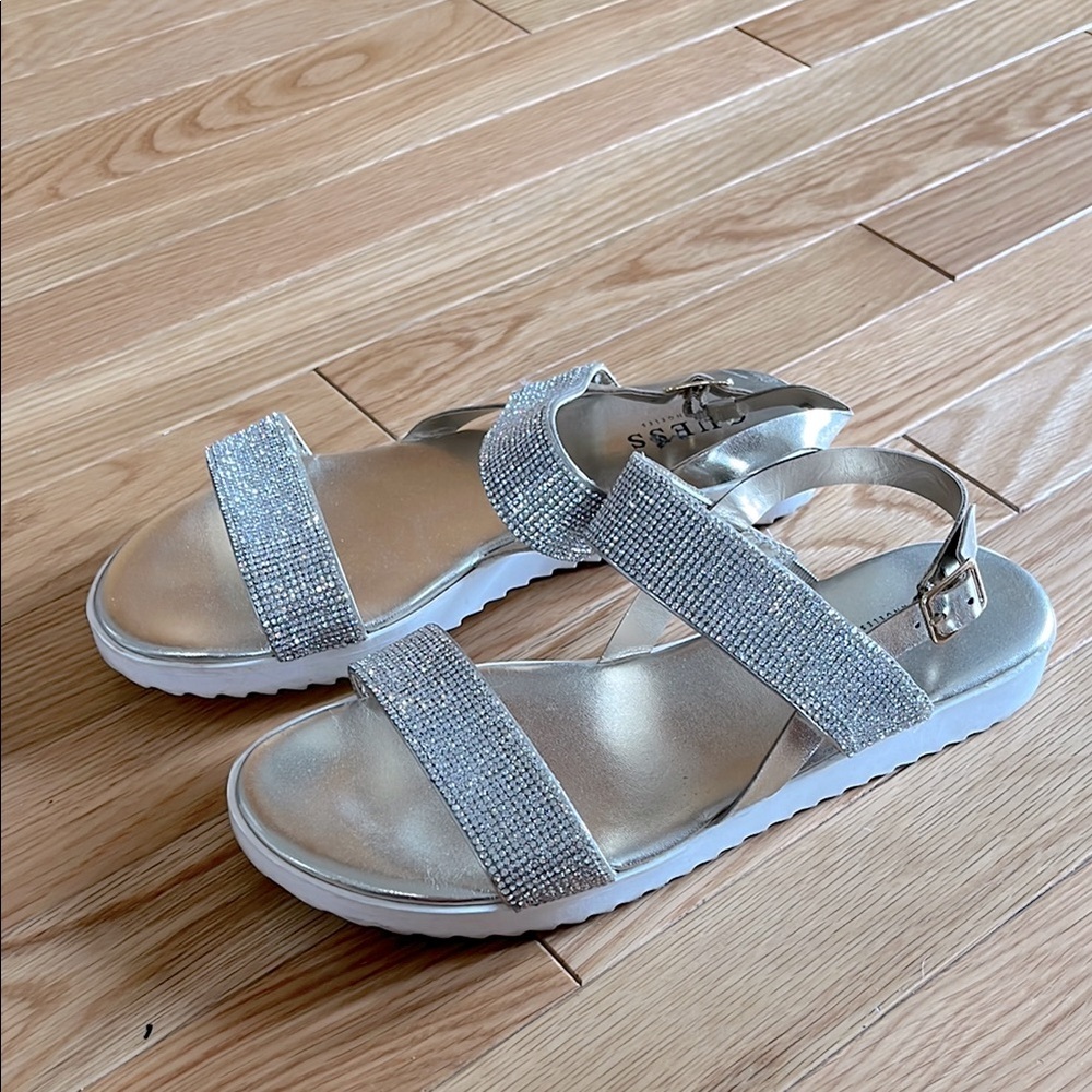 Guess Silver Rhinestone Sandals